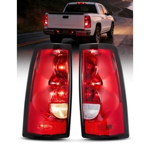 Tail Light Assembly Compatible with 2003 2004 2005 2006 Chevy Silverado 1500 1500HD 2500 2500HD 3500 2007 Chevrolet Classic OE Style Taillight Rear Lamp Driver and Passenger Side w/Bulbs