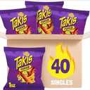 Takis Fuego 40 Count Snack Size Multipack - Extreme Spicy Rolled Tortilla Chips Hot Chili Pepper & Lime Flavored, BBD March 9 2026