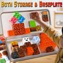 Magnetic Building Blocks Travel Toys for Toddlers 3-5 35PCS Treasure Hunt Game Magnetic Cubes with Tin Storage Box STEM Learning Toys Set for Kids Ages 4-8 Birthday Gifts, Classroom Prizes