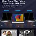 PYS Privacy Screen Protector for MacBook Pro 14 Inch (2021-2025, M1, M2, M3, M4M5) - Nano Attach, Anti-Spy, Reusable & Removable, Blue Light & UV Blocking, 2Pcs Camera Cover Slide, Case Friendly