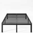 12 Inch High Platform California King Bed Frames No Box Spring Needed, Metal Cal King Bed Frame, Noise Free, Easy Assembly, Heavy Duty, Black