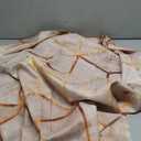 BIYSUC Ombre Brown Marble Shower Curtain Abstract Geometric Grid Cubic Gold Lines Modern Bathroom Home Decor Waterproof Polyester Fabric 72Lx72W Inch Thickening Type Weight 0.97lb, Plastic Hooks