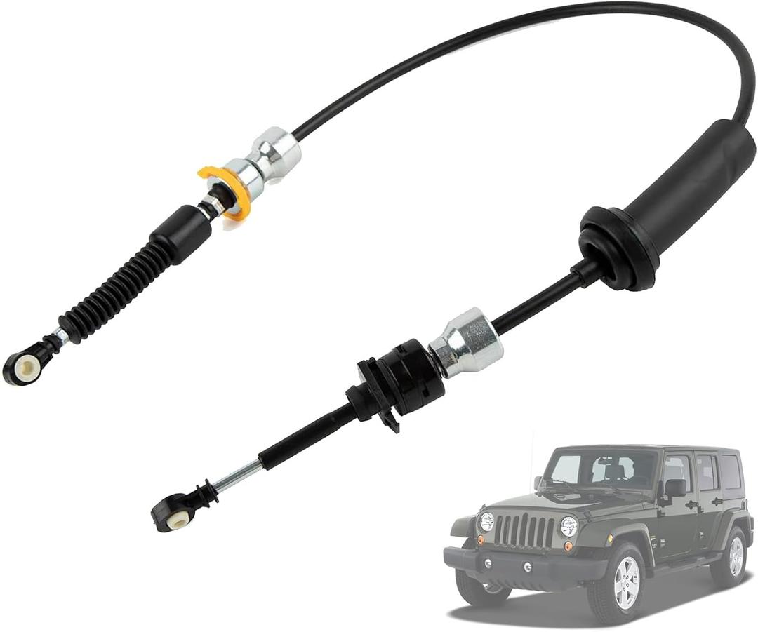 Transfer Case Shift Cable Compatible with Jeep Wrangler JK 3.8L V6 2007-2011 replace 905-620 52060462AG Transmission Drive Linkage Shift Cable