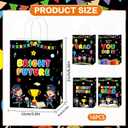 MOIZYNG 16PCS Kindergarten Preschool Graduation Gift Bags, Black Congrats Grad You Did It Paper Snack Treat Candy Goodie Bags with Handles for Boys Girls Kids Graduation Party Favors