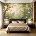 European Style Flowers, Plants murals Woodland Tree Peel and Stick self Adhesive Wallpaper for Bedroom Living Room (SDY-17, 157 "×110 ")