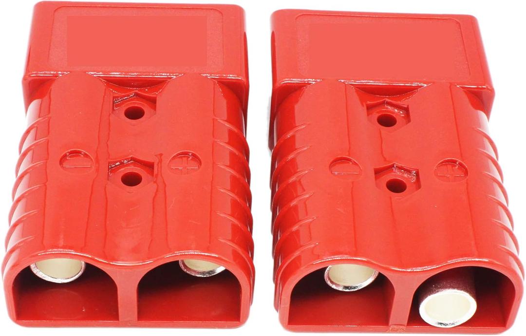 X-Haibei Pair Battery Quick Connect 350A 2/0 AWG Wire Harness Plug for 2/0 Gauge Cables, Jumper Cables Connect Disconnect Plug for Car Bike ATV Winches Lifts Motors (RED)