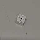 Bonison Infinity Cube - Fidget Cube Toys for Adults and Kids Premium Aluminum Alloy for Stress Relief, Anxiety, ADHD, Fidget Block with Case Pocket Size Gift for Work, School, Travel (Silver)