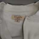 Modal Soft Full-Zip Bomber Jacket for Women Long Sleeve Casual Fall Outfit Crop Top with Pockets, Ivory, S