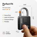 Combination Lock for Outdoor & Indoor | Heavy Duty, Weatherproof, 4-Digit Security | Padlock for Lockers, Gates, Fences, Sheds, Storage | 1-Pack, Black