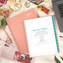 2 x 2026 Monthly Planner - Monthly Planner 2026, Jan. 2026 - Dec. 2026, 9" x 11", 12-Month Planner, Tabs & Pocket, Twin-Wire Binding - Rosy Pink