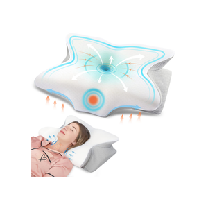 DONAMA Cervical Pillow,Contour Memory Foam Pillow Ergonomic Neck Support Pillow for Side,Back and Stomach Sleepers with Breathable Pillowcase
