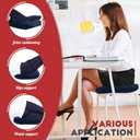 Stuffed Donut Pillow Seat Cushion | for Tailbone and Coccyx Pain, Hemorrhoids, Bed Sores, Pregnancy, Prostate, Surgery Recovery, Sitting Pressure Relief, for Home, Office and Car (Dark Blue)