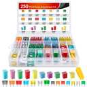 Nilight Blade Jcase Car Fuse Assortment Kit 5A 7.5A 10A 15A 20A 25A 30A Standard Mini Fuses 20A 30A 40A 50A 60A Low Tall STD Profile Fuses for Car Truck, 250PCS Fuses + Box fuses