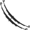 Trailer Leaf Spring 4 Leaf Double Eye 2500 lbs Cap for 5000 lbs Axle Suspension 25-1/4" Length fits for SW4 - Set 2