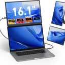 Laptop Screen Extender Monitor Portable - 16.1'' FHD 1200P Portable Screen for Laptops, 360 Rotating, Plug & Play, Detachable Stand, Height Adjustable Laptop Monitor Extender for Mac/Win/Phone/Tablet