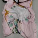 Flower Letter B Pink Luggage Cover Elastic Washable Stretch Suitcase Protector Anti-Scratch Travel Suitcase Cover for Kid and Adult L (25-28 inch suitcase)