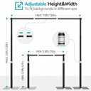 10x10ft Pipe and Drape Stand Kit, Adjustable Heavy Duty Backdrop Stand with Metal Steel Flat Base, Large Extendable Sturdy Photo Background Stand Frame for Wedding Parties Banner Photography