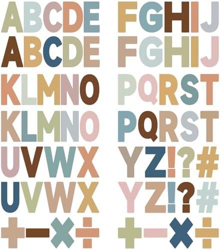 Hxezoc 272 Pcs 28 Sheets Letter Stickers Large Alphabet Stickers Colorful Self Adhesive Decoration for Bulletin Board Classroom Office Window Indoor Supplies