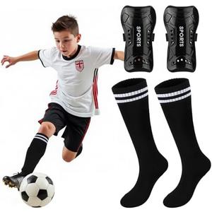 TAGVO Soccer Shin Guards and Socks for Toddler Kids Youth, Lightweight Soccer Shin Pads Protective Defender Gear for 3-5, 5-10, 10-15 Years Old Children Teen Boys Girls Sports Game, Large