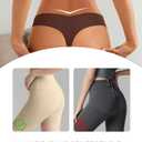 Memouniva Seamless Thongs for Women Sexy V-waisted No Show Thong Stretch Breathable Ladies Panties Underwear 6 Pack