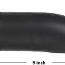 LCGP 2.5 Inch Inlet Turn Down Bolt On Exhaust Tip, Standard 2 1/2 Inch Inside Diameter Turndown Exhaust Tailpipe Tip, Black Powder Coated Stainless Steel, 9 Inch Length