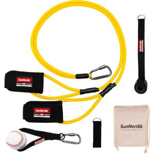 SunNordik Resistance Bands for Pitchers, Baseball & Softball Training Equipment for Improving Arm Strength & Pitching Training, Baseball Pitching Bands for All Skill Levels
