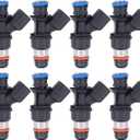 NewYall Pack of 8 Fuel Injector for 2007-2009 4.8L 5.3L 6.0L 6.2L Envoy Sierra Yukon Savana SSR Trailblazer Avalanche Silverado Suburban Tahoe Express Saab 9-7X 12580681