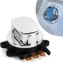 PSLER Dyna Ignition Switch with Key - Ignition Lock Cover Plate for Dyna 1993-2008, Softail 1996-2010, Road King 1996-2013, FLSTC Heritage Softail Classic 1996-2009