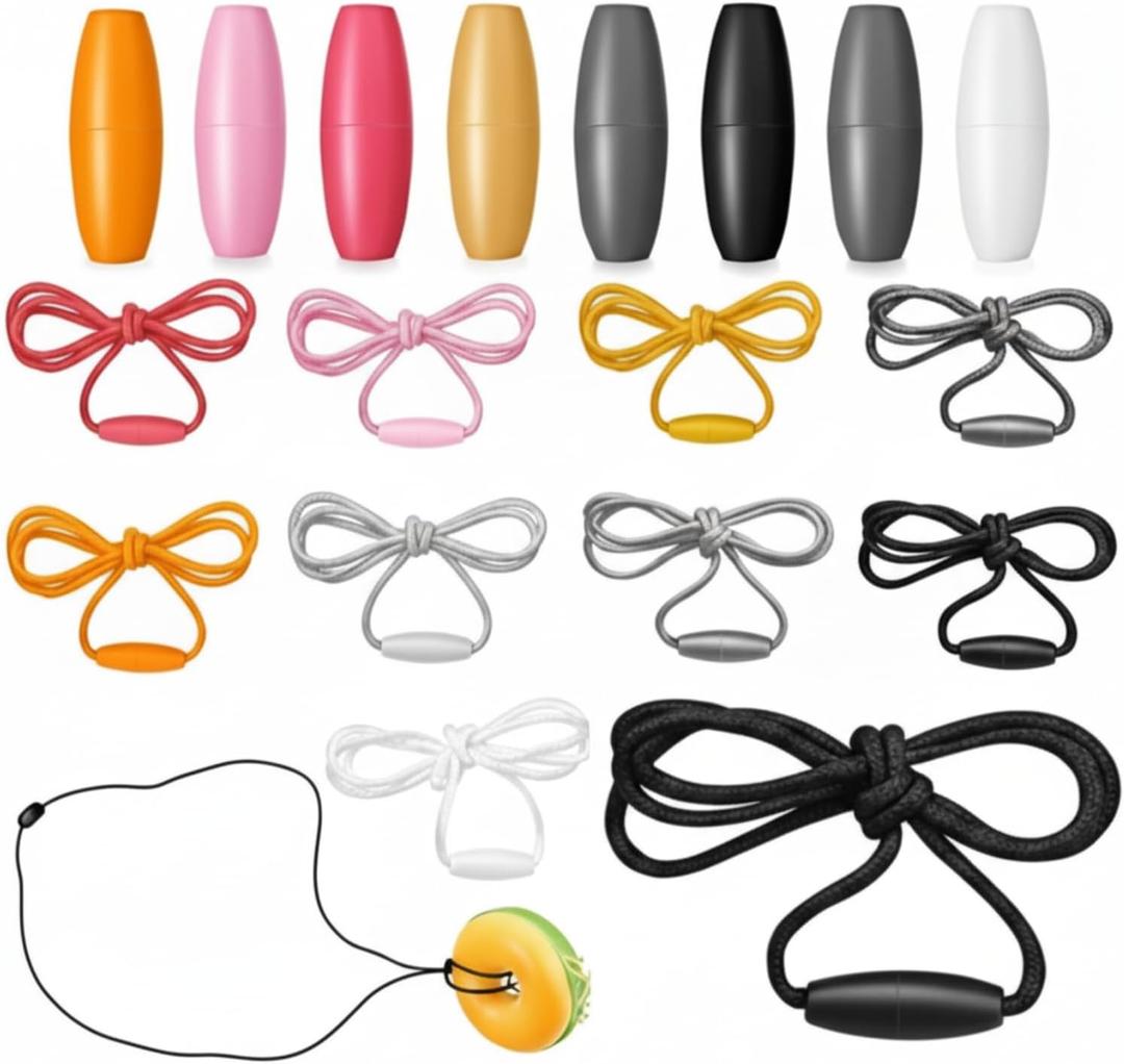 Hicarer 12 Pieces Breakaway Necklaces Replacement Necklace Cords with Breakaway Clasps, Nylon Cords and Safety Clasps for Chew(Multicolor)