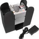 GSE Games & Sports Expert 6-Deck Automatic Card Shuffler, AC/DC-Power & Battery-Operated Electric Shuffler Machines for Playing Cards, Blackjack, Texas Hold'em, Canasta, Bridge, Rummy, UNO