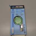 GLOGO 3 in 1 Retractable Charging Cable [3A,3FT] Multi USB Cable Fast Charger Cord for Phone, Samsung, iPad, Tablets, Switch and More - Green