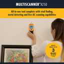 Zircon MultiScanner A250 All-in-One Stud Finder & Wall Scanner — Metal Detector + Live AC Wire Scanner with ACT, SpotLite Pointer & 4 Scan Modes