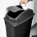 Winco Plastic Trash Can Cover, Black, 23-Inch