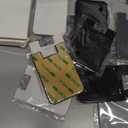 Silicone Mobile Phone Back Double Layers Card Holder Wallet 3M Stick On Adhesive