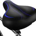 Xmifer Oversized Bike Seat, Comfortable Bike Seat - Universal Replacement Bicycle Saddle - Waterproof Leather Bicycle Seat with Extra Padded Memory Foam - Bicycle Seat for Men/Women
