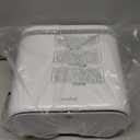 MOPALL Dog Proof Trash Can with Lid, 3.3 Gallon Slim Bathroom Garbage Bin with Inner Bucket, Fits Standard 4 Gallon Bags, Odor Sealing Diaper Pail for Nursery, Modern White Waste Basket, 6.9" Wide