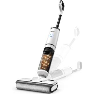 Redroad Wet Dry Vacuum Cleaner, 22000pa Cordless Vacuum Mop with Self-Cleaning&Hot Drying,180 Lie-Flat Self-Propelled Floor Cleaner Machine,60Mins Long Runtime,LED Digital Display,Voice Prompts