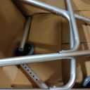 Drive Medical Two-Button Folding Walker with Wheels, Height Adjustable