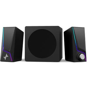 Nylavee Computer Speakers with Subwoofer, 2.1 PC Speakers System with 8 Lighting Modes, 60W Peak Power, AC Adapter Powered, Bluetooth 5.4, USB/USB-C and 3.5mm Aux in for Desktop, Monitor, Gaming