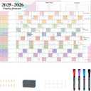 2025-2026 Academic Year Wall Calendar, Dry Erase Whiteboard Planner, 48"x32", Large School & Office Calendar for Students, Teachers, and Professionals (July 2025 - June 2027)