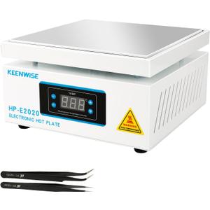 110V 1080W Soldering Hot Plate, Electric Hot Plate, LED Microcomputer Electric Preheat Soldering Station Welder Hot Plate Rework Heater Lab 200X200mm (7.87 * 7.87in) Plate, KW-HP-E2020