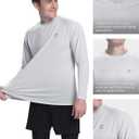 Men's UPF 50+ Sun Protection Shirts UV SPF Long Sleeve Rash Guard Fishing Swim Shirt Quick Dry (XXXL)