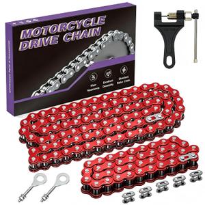 420 Chain Replacement for Mini Bike Coleman CT200U BT200X CT200U-EX Baja Warrior MB200 TrailMaster Massimo Predator 212 200cc 196cc 6.5hp Parts Front Jackshaft 42 Links and Rear Drive 90 Links