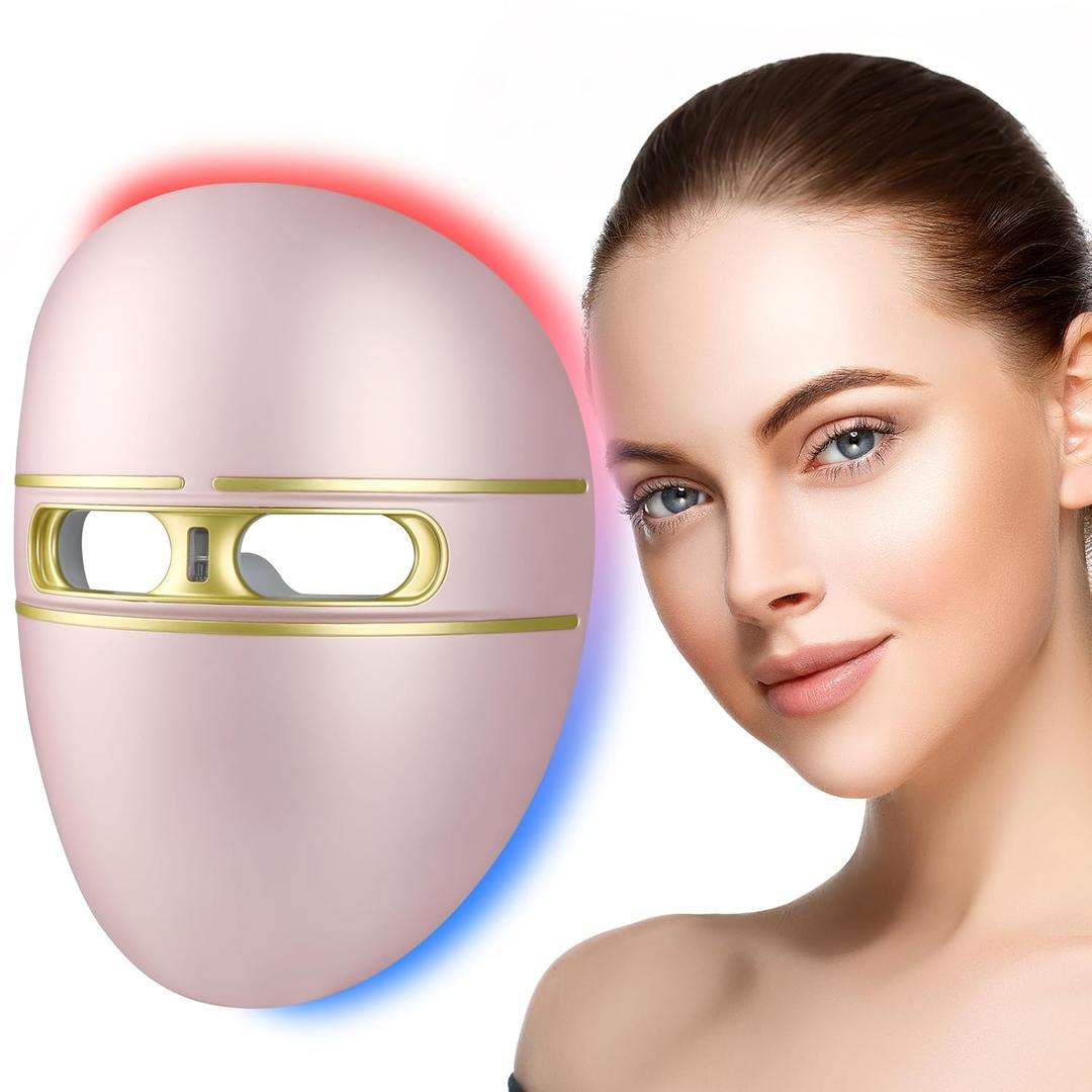 HSA Red Light Therapy LED Facial Mask -Red & Blue Light Anti Aging FSA Face Mask- Salon Treatment for Acne,Wrinkles & Redness at Home,Ideal Skincare Device for Women & Men