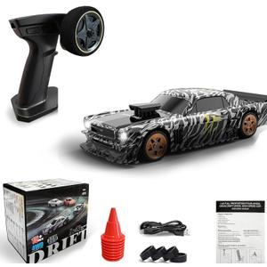 1/43 RC Drift Car, Mini Fast Small Remote Control Car with Gyroscope, 2.4GHz 4WD Full Proportional High Speed Micro Hobby RC Cars with Lights Racing Tires, Toy Model Gift for Adults Kids Boys Girls