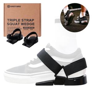 Squat Shoes Wedge Block for Weight Lifting - Attatchable Heel Elevated Slant board - Improve Mobility for Bulgarian Split Stand - Exercise Workout Calf Stretcher for Squats