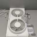 HOLMES 9" Twin Digital Window Fan, Reversible Airflow Blades, In/Out Exchange, 3 Speeds, Built-In Extender Panels, Ideal for Home, Bedroom or Office, Remote Control, White