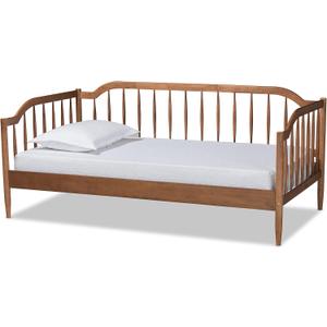 Baxton Studio Parson Classic Mid-Century Modern Walnut Brown Finished Wood Twin Size Daybed