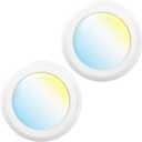 Sunco 5/6 Inch LED Disk Lights, Flush Mount Disc Recessed Ceiling Can Lighting, 850 LM, Selectable CCT 3000K/4000K/5000K/6000K/6500K, Dimmable, 12W=65W, Damp Rated ETL 2 Pack