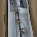 9-Light Modern Linear Chandelier, 43 Inch Black and Gold Globe Pendant Light with Dimmable LED & Adjustable Cord, Mid-Century Sputnik Chandeliers for Kitchen Island & Dining Room